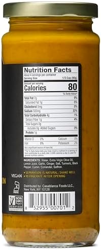 Mina Tagine Moroccan Chicken Simmer Sauce, 12 oz - Classic Ginger Saffron Made with Turmeric, Lemon & Olive Oil, Tagine Seasoning, Chicken Sauce, Garlic Sauce, Moroccan Spices
