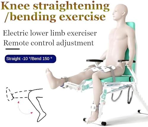 Electric Knee Rehabilitation Trainer, Lower Limb Leg Training Equipment with Remote Control, Adjustable Flexion Extension for Knee Leg Function Recovery
