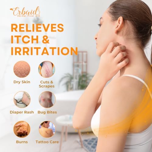 Calendula Ointment – Natural Calendula Cream & Calendula Salve Stick – Skin Repair Ointment for Dry Skin, Itch Relief & Irritation – For Cuts, Burns, Bug Bites, Diaper Care & Tattoo Care – Baby Safe