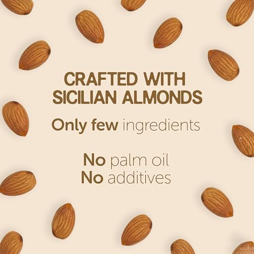 Italian Almond Cream Spread - Authentic Made in Italy Nut Butter - Smooth, Natural, Premium Almond Paste for Breakfast, Baking, and Desserts - 6.7oz Jar