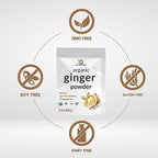 DEAL SUPPLEMENT Organic Fresh Ginger Powder, 3lbs – Finely Ground for Easy Mixing, Raw Ginger Spice Flavor, Indian Origin – Great for Chews, Tea, Candy, & Juice – Non-GMO, Filler Free