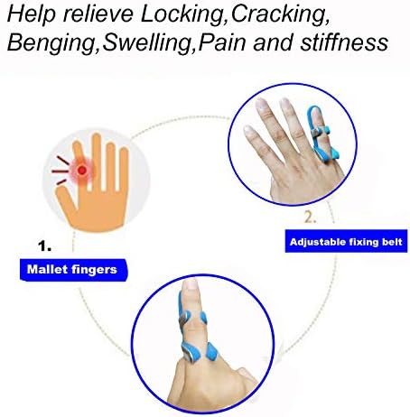 2 Size Trigger Finger Splint Frog Type Finger Brace, Finger Knuckle Immobilization, Mallet Broken Fingers Protector Aluminum Fold Over