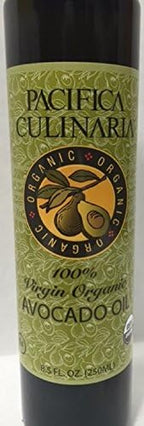 Pacifica Culinaria COLD PRESSED Extra Virgin Avocado Oil Made in USA 8.5 fl oz (250ml) Bottle (100% Virgin Organic Avocado Oil)