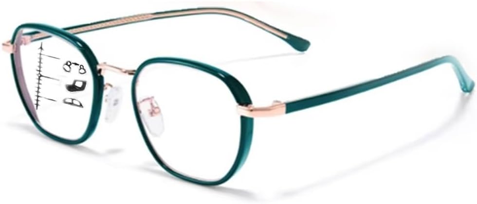 NILZA Eyeglasses for Women Reading Glasses Oversize Computer Glasses 1.5 2.5 3.5 Readers Computer Game Glasses Polygonal (Color : Progressive Reading Glasses, Size : 3.0X)