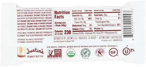Justin's Nut Butter Organic Milk Chocolate Peanut Butter Cups - 1.4 oz