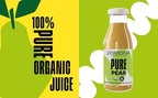 Pomona Organic Pear Juice, Cold Pressed USDA Organic Juices, Pears And Lemon Juice, No Added Sugar, Not From Concentrate, Vegan, Kosher, Non GMO, Pasteurized, 8.4 Oz Glass Bottles