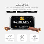 Barkleys Liquorice Breath Mints - Strong Licorice Flavored Cool Mint Candy For Party, After Dinner, Wedding, Every Day Use - Vegan Breath Mints In Reusable Classic Travel Tins, 1 Pack - 50 Count Each