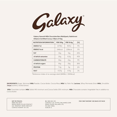 Galaxy Smooth Milk Bars Original Galaxy Chocolate Bar Pack Imported From The UK England The Very Best Of British Galaxy Chocolate Bars