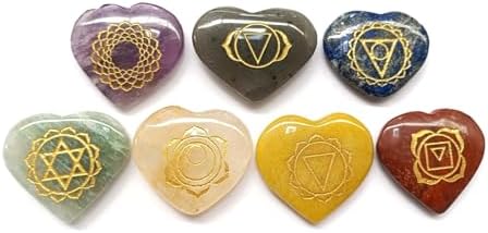 Jet Chakra Stone Set Heart Shape Healing Chakra Balancing Palm Stone Massage Reiki Spiritual Strength Thumb Stone