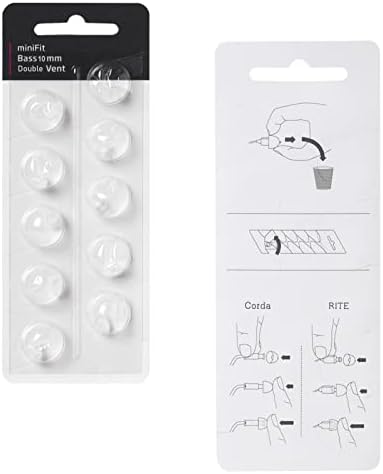 Hearing Aid Domes for Oticon MiniFit Double Vent Bass Domes: 3 Packs (10mm), Universal Domes for Oticon Hearing Aid Supplies