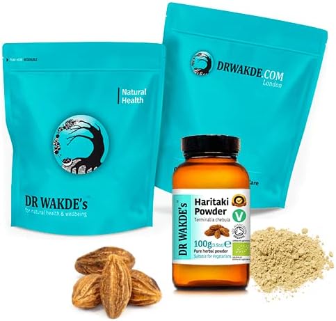 DR WAKDE's Organic Haritaki Powder (Hirda | Terminalia chebula) - 100g (3.5oz) | Pure, Raw & Dried Powder | Ayurvedic Herb | Vegan | Nothing Added, Nothing Removed | Same Day Dispatch