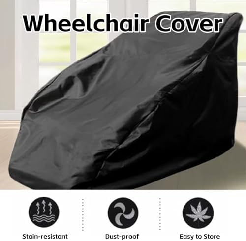 Wheelchair Cover with Adjustable Drawstring - Waterproof Dustproof Windproof Protective Cover for Electric Wheelchairs, UV & Snow Protection, Indoor & Outdoor Use