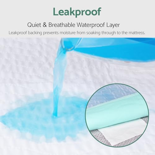 CoolShields Waterproof Bed Pads Incontinence 60" x 36" (Queen) Washable Reusable Mattress Protector Bedwetting Pad for Kids, Adults, Elderly, and Pets