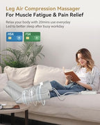 FIT KING Air Compression Leg Massager, Pneumatic Compression Boots for Circulation & Pain Relief, Swelling, Edema, RLS - Foot and Calf Massager Gift for Mom Wife