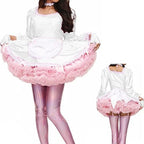 Dress Fancy Apron Maid Dress Laser Long Sleeve Shiny Costume Gloves and Neckwear,White,L
