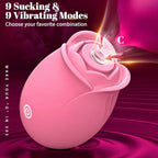 Rose Sex Toy Vibrator for Women, APP Control Rose Adult Toys with 9 Sucking & Vibrating Modes, Waterproof Sex Toys Sucker, Clit Nipple Stimulator for Couples & Solo Play Clamps