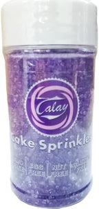 Senchanting Violet Sanding Sugar Sprinkles, Edible Crystal Light Purple Sanding Candy Sugar for Cake Decorating Wedding Party Baking Cupcake Cookie Ice Cream Decoration Supplies 90g/3.2oz
