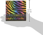 Amscan 509506 Beverage Napkins | Neon Collection | 16 pcs | Birthday