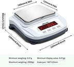 Lab Scale 2000g/0.01g High Precision Digital Scale Analytical Balance Electronic Scale for Kitchen Lab Weighing