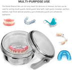 Leakproof Denture Case Denture Soaking Cup False Teeth Container, Dental Denture Bath Holder Storage Box Retainer Cleaner Case for Traveling - Leak Proof and Lid Waterproof - Transparent Black