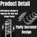 2Pcs Texture Comb, Volumizing Texture Comb for Men & Women, Wide-Tooth Hair Comb for Fluffy & Layered Hairstyles (Grey + Black)，Daily Use Styling Tool for Voluminous Texture, Waves, and Natural Bangs