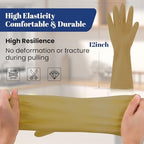 Reusable Kitchen Dishwashing Gloves - 3 Pairs Rubber Household Cleaning Gloves, Flexible and Durable & Non-slip Cleaning Gloves, Great for Kitchen, Laundry, Bathroom (S, Purple+Brown+Blackish Green)