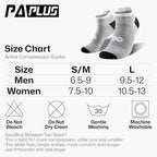 PAPLUS Compression Socks for Men & Women, 2/4/6 Pairs Ankle Running Socks with Arch Support, Ankle Support, Plantar Fasciitis