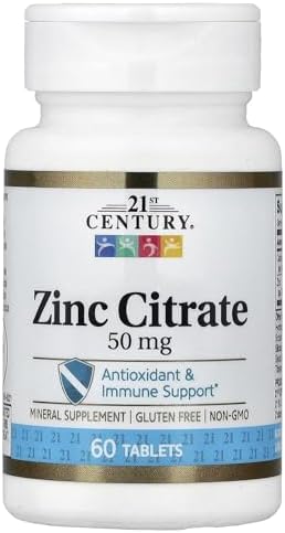 21st Century Healthcare Zinc Citrate Tablets 50mg, 60 Count