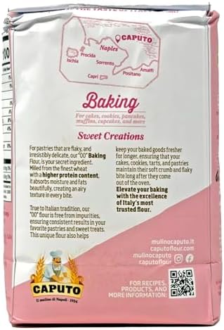 Antimo Caputo Baking (Pasticceria Pastry) 00 Flour 2.2 Pound Bag - For Desserts & Shortbreads - From Italy Type 00 Wheat