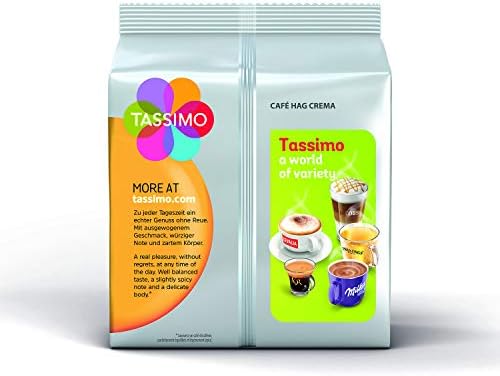 Tassimo Cafe Hag Crema Decaffeinated Coffee Capsules T-Discs 5 Pack, 520 g