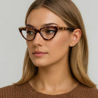 2SeeLife Premium Cat Eye TR-90 Reading Glasses for Women – Narrow–Medium Fit, Sturdy Frame, Spring Hinges, Stylish Readers, Brown Tortoise, +1.00