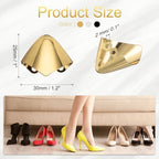 uxcell 6Pcs Metal Shoes Pointed Protector High Heel Toe Caps Cover Durable Shoe Tip Cover Elegant Shoe Head Tips Cap for Shoe Protection Repair, Shoe Protection (Gold/Silver/Black, 25mm)