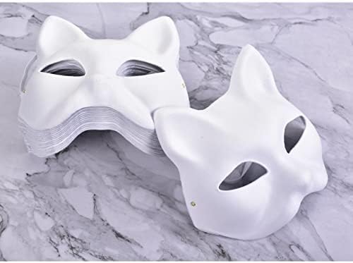 Paper Mache Art Masks DIY Blank Masks Paintable White Masquerade Mask