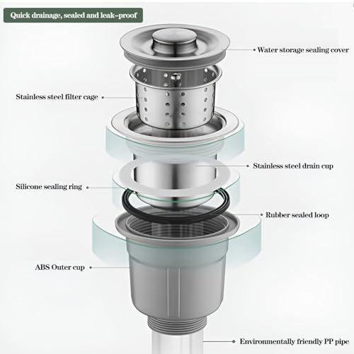 Floor Mop Sink With Drainage/Strainer,stainless steel utility sink,304 Stainless Steel,for Laundry Room,Kitchen, Restaurant, Garages (23.6"L x 16.1"W x 21.6"H)