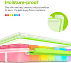 AUVON iMedassist Moisture-Proof Weekly Pill Organizer 4 Times a Day, Large 7 Day Pill Box Case with Portable Design for Travel, Removable Individual Containers Hold Vitamins, Supplements, Medications