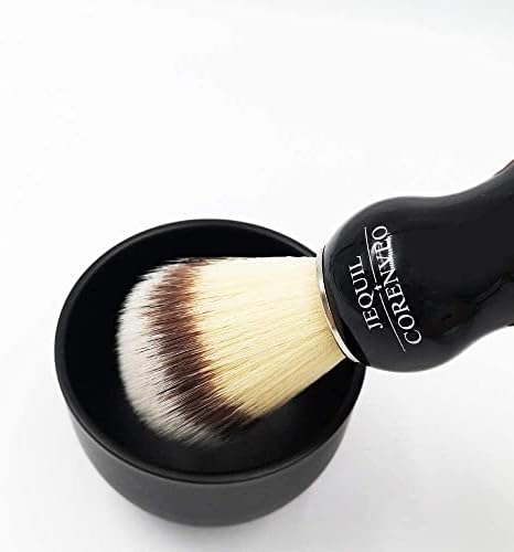 JEQUIL&CORENVEO Deluxe Shaving Kit for Men, 3 in 1 Shaving Set Includes Shaving Brush, Shaving Bowl, Razor & Brush Holder