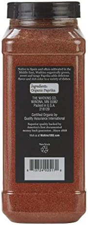 Watkins Gourmet Spice, Organic Paprika, Bulk Food Service Size, 16.8 oz (Pack of 1)