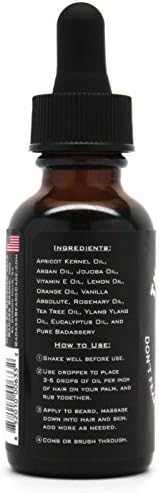 Badass Beard Care Oil For Men - The Ladies Man Scent, 1 oz - All Natural Ingredients, Keeps Beard and Mustache Full, Soft and Healthy