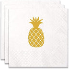 100 Count of Disposable Pineapple Paper Napkins for Birthday Party Baby Shower Wedding Decoration