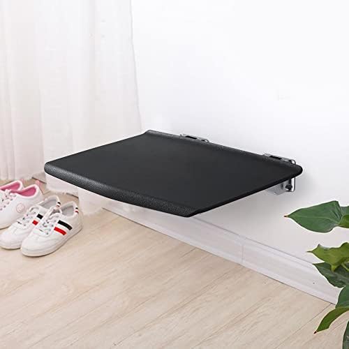 Bath Shower Chairs,Wall Mounted Shower Seat Folding Shower Stool Non-Slip Bathroom Wall Chair Bath Bench for Bathing Elderly Disabled and Limited Mobility Black Bearing Weight 150kg
