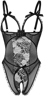 Avidlove Women One Piece Lingerie Sexy Lace Babydoll Mini Bodysuit