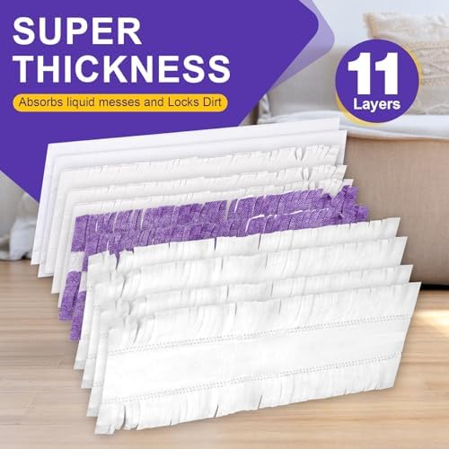 5X Cleaning Power Mop Pads Compatible with Swiffer PowerMop, Disposable Mopping Pad Refills for Cleaning, Multi-Surface Wood Floor Replacement Pads