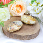 MAIBAOTA 2.4" Large Crazy Lace Agate Crystal Stone Polished Palm Stone Healing Crystals 0.7" Thick Natural Reiki Gemstone Worry Stone Energy Balancing Anxiety Stress Relief Meditation 1 Pc