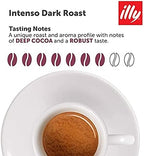 illy Intenso Espresso Ground Coffee, Dark Roast, Robust and Full Flavored With Notes of Deep Cocoa, All-Natural, No Preservatives, 4.4oz (Pack of 3)