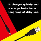 Electric Toothbrush Charging Cord Compatible with Fairywill Sonic, Bitvae, Vekkia, Dnsly, Gloridea, Bitvae, Wepklin, Nsly, Baoveri, Kipozi USB Charger Cord Power Supply 2 Pack