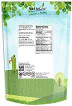 Food to Live Organic Yellow Mung Dal, 2 Pounds – Non-GMO, Peeled Split Mung Beans (Moong Dal). Ayurvedic Food. Easy to Cook. High in Dietary Fiber, Protein, Iron. Great for Soup, Kitchari, Curries