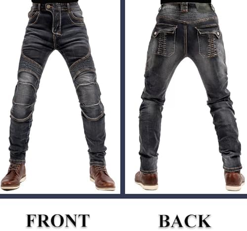 Motorcycle Pants Motorcycle & Casual Jeans Comfy Regular Jeans Relaxed Fit Pants All Seasons for Men