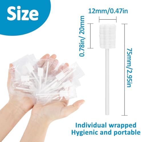 MAQIHAN 50Pcs Baby Tongue Cleaner - Baby Oral Cleaner Newborn Tongue Cleaner for Infants Bulk Disposable Thrush Brush for Babies Individually Wrapped Cotton Gauze Mouth Cleaner for Mouth Gum Cleansing