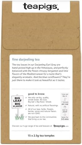 Teapigs, Tea Darjeeling Earl Grey, 15 Count