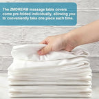ZMDREAM Disposable Fitted Massage Table Sheets Bed Covers for Massage Beauty Tattoo 82 x 35 inches White/20